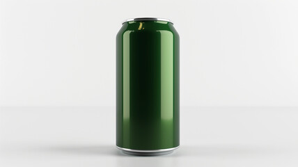 Fototapeta premium Aluminum green can mockup.