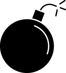 Glyph Witch Hat Icon in Flat Style.