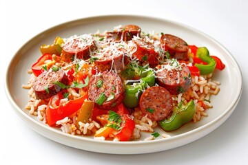 Colorful Sweet Sausage Stuffed Peppers with Bell Peppers