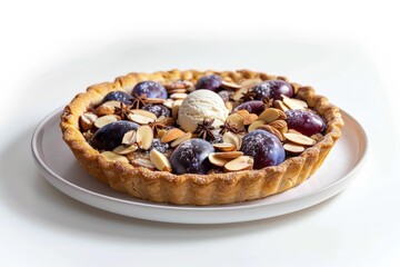 Delectable Deep Dish Plum and Almond Pie