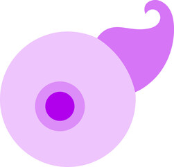 Purple Jack O Lantern Icon in Flat Style.