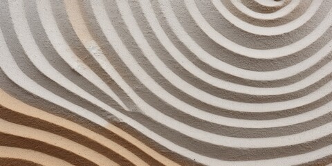 Abstract Sand Patterns in a Zen Garden, Sand Pattern, Abstract Design in Brown and White