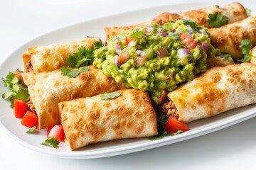 Crispy Beef Chimichangas and Flavorful Guacamole