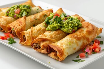Authentic Deep-Fried Beef Chimichangas with Chunky Guacamole