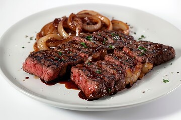 Delmonico Steaks with Balsamic Onions and Homemade Gourmet Steak Sauce
