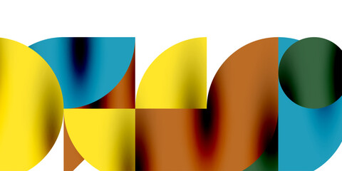 Shadow effect shiny circles and round triangles geometric modern art. Vector Illustration For Wallpaper, Banner, Background, Card, Book Illustration, landing page