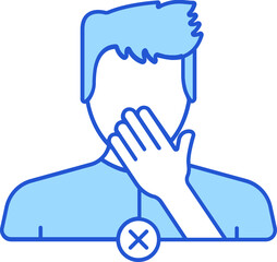 Don't Face Touch icon or symbol.