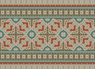 Ikat paisley. Geometric ethnic pattern oriental African American Pakistan,Asia,Aztec motif textile and bohemian.design for background, wallpaper