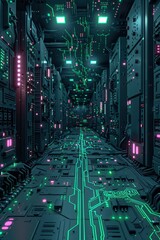 Fototapeta premium Minimalist vector, traditional festival, style of circuit boards, muted, bright colors, gray