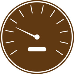 Speedometer icon in flat style.