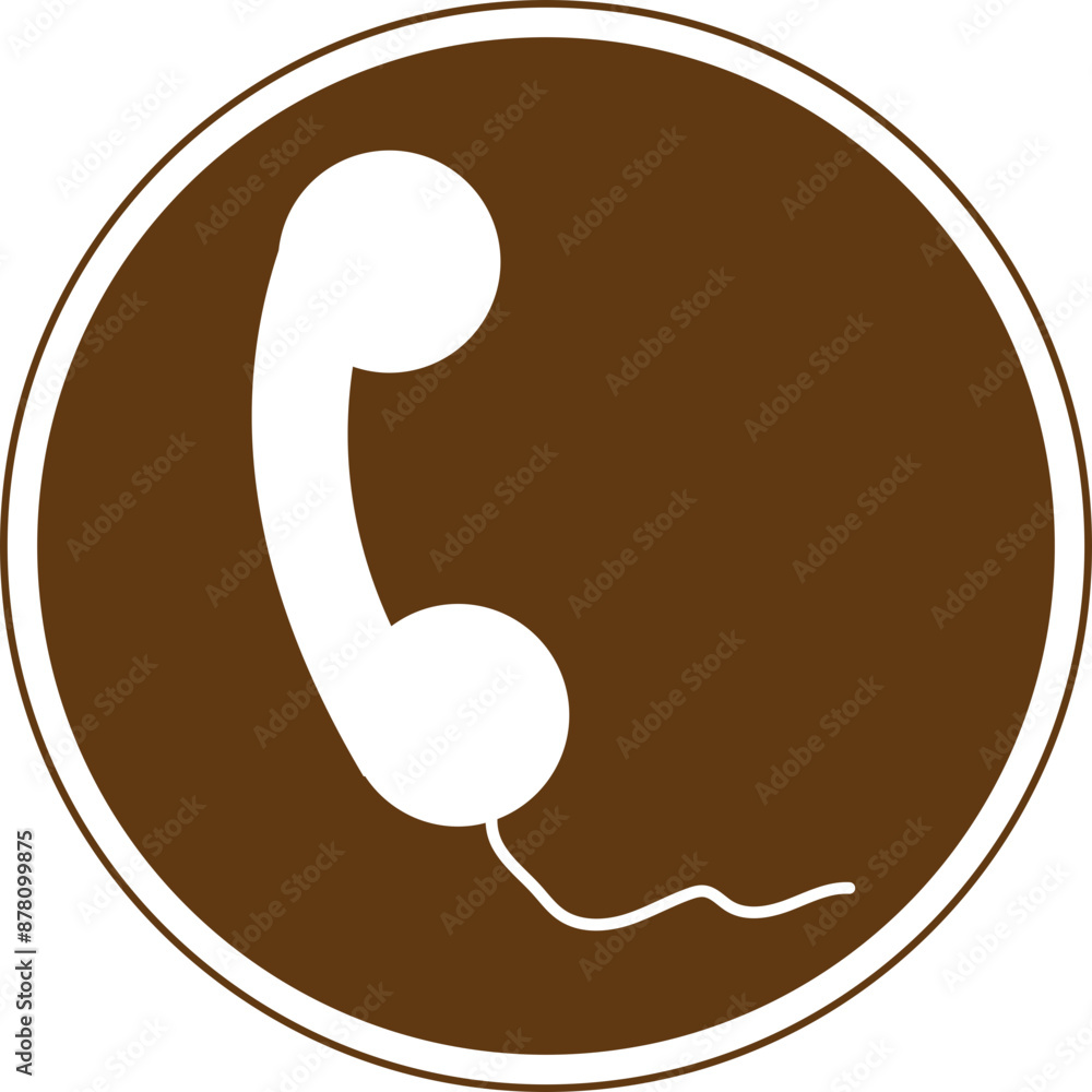 Poster Phone call icon in flat style.