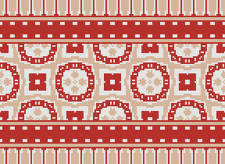 Obraz premium Tribal striped seamless pattern. Aztec geometric black-white background. Can be used in fabric design for clothes, accessories, decorative paper, wrapping,