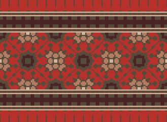 Obraz premium Tribal striped seamless pattern. Aztec geometric black-white background. Can be used in fabric design for clothes, accessories, decorative paper, wrapping,