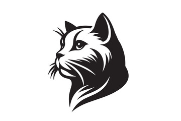 cat head icon vector style illustration