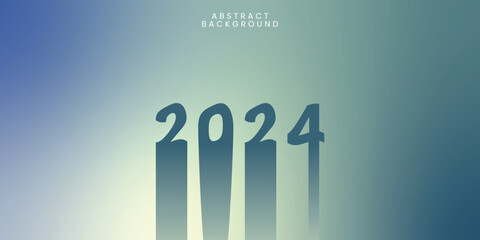 Gradient 2024 banner design template background vector.