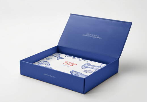 Open Mailing Box Mockup With Generative AI