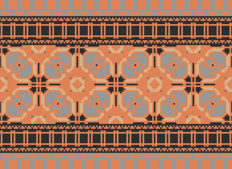 Obraz premium Tribal striped seamless pattern. Aztec geometric black-white background. Can be used in fabric design for clothes, accessories, decorative paper, wrapping,
