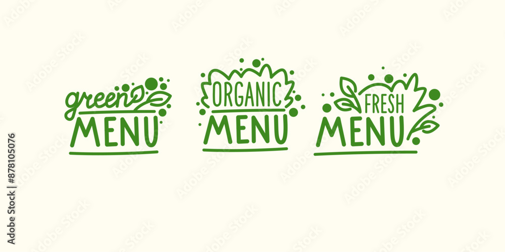 Poster isolated image on a background. vector graphics. menu organic food illustration. a set of different 