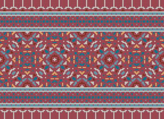 Obraz premium Tribal striped seamless pattern. Aztec geometric black-white background. Can be used in fabric design for clothes, accessories, decorative paper, wrapping,