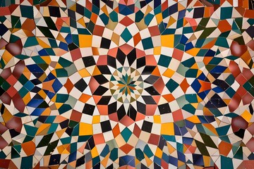 geometric shapes mosaic pattern