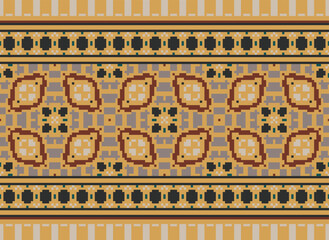 Obraz premium Tribal striped seamless pattern. Aztec geometric black-white background. Can be used in fabric design for clothes, accessories, decorative paper, wrapping,