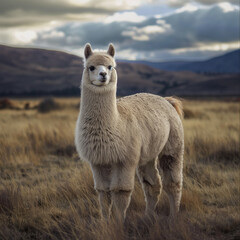 Fototapeta premium Putziges Alpaka