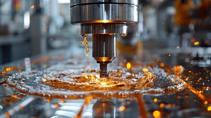 This machine uses a CNC endmill for metal materials, how the technology works behind the creation of perfect works of art with a cinematic appearance of iron flakes.