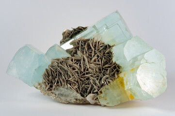 aquamarine Muscovit Raw