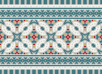 Naklejka premium Tribal striped seamless pattern. Aztec geometric black-white background. Can be used in fabric design for clothes, accessories, decorative paper, wrapping,