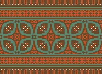 Obraz premium Tribal striped seamless pattern. Aztec geometric black-white background. Can be used in fabric design for clothes, accessories, decorative paper, wrapping,