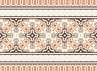 Obraz premium Tribal striped seamless pattern. Aztec geometric black-white background. Can be used in fabric design for clothes, accessories, decorative paper, wrapping,