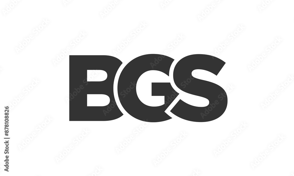 Fototapete bgs logo design template with strong and modern bold text. initial based vector logotype featuring s