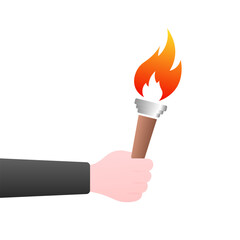 Torch set icon. Fire icon. Flat style. Vector icon.
