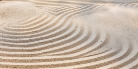 Obraz premium Abstract Sand Patterns in a Zen Garden