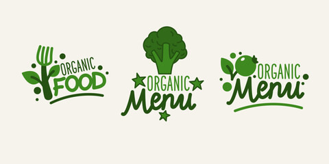 Isolated image on a background. Vector graphics. Menu organic food illustration.