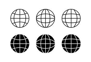 Internet set icons. Linear and Silhouette style. Vector icons.