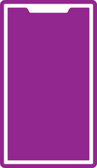 Purple smartphone icon in flat style.