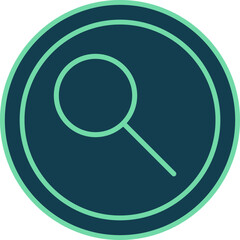 Search Button Icon in Teal Color.