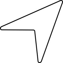 Line Art paper plane icon or symbol.