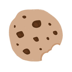 Bite Cookie Cartoon illustration Bitten Cookie Cartoon Sweet Cartoon Dessert Cartoon