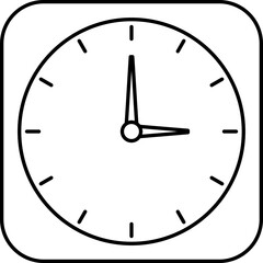 Line Art Time Icon or Symbol.