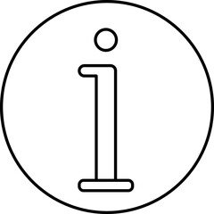 Linear Info Sign or Icon.