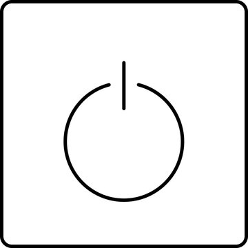 Linear power buttin icon or symbol.