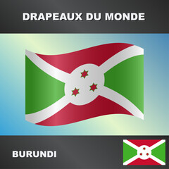 Drapeau ondulé par le vent du burundi