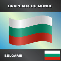 Drapeau ondulé par le vent de la bulgarie