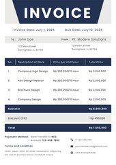 Professional Business Invoice Template Design