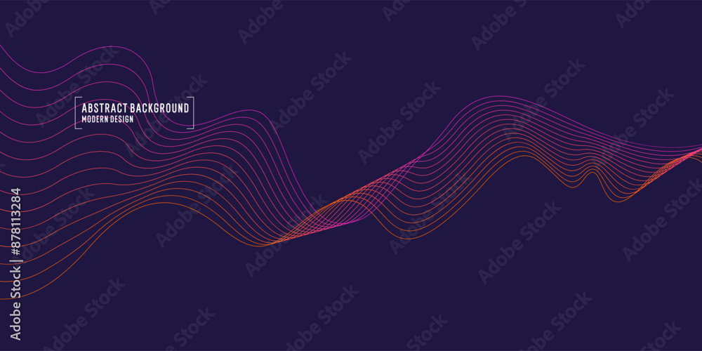 Poster wavy, wriggling lines on a dark background. abstract background with amorphous shapes. a template fo