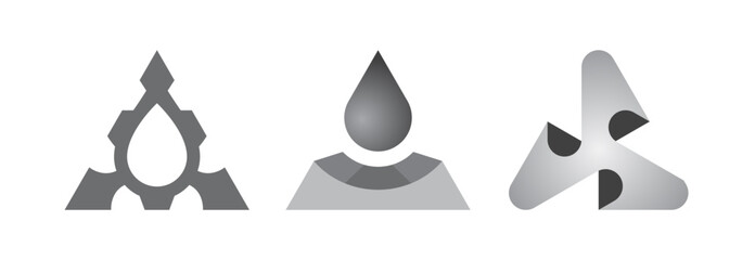 Abstract triangle shape vector illustration. Logo design template