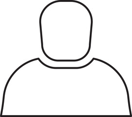 Customer Icon or Symbol In Line Art.