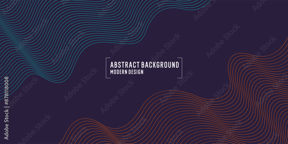 Poster wavy, wriggling lines on a dark background. abstract background with amorphous shapes. a template fo